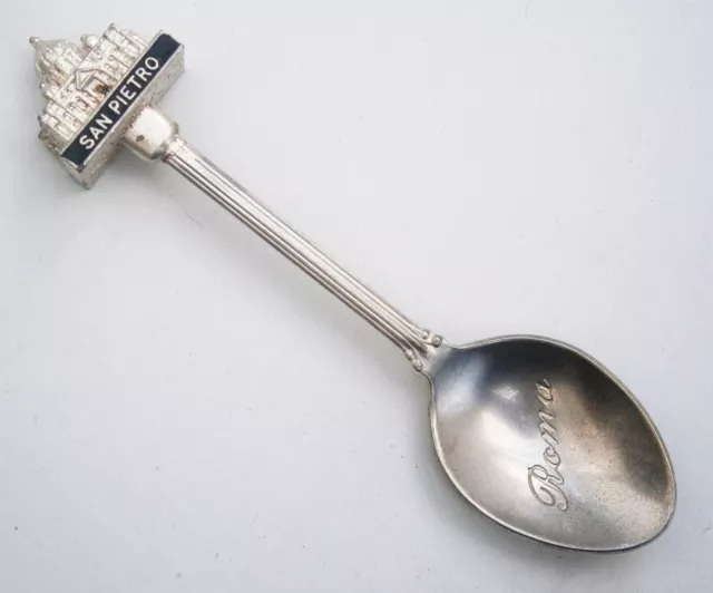 SV621) Vintage San Pietro St Peter’s Basilica 3D souvenir collectors spoon