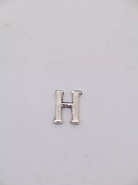 Broche De Veste Avec Initiale - H - en Argent 925 - Pins - Lettre - Alphabet