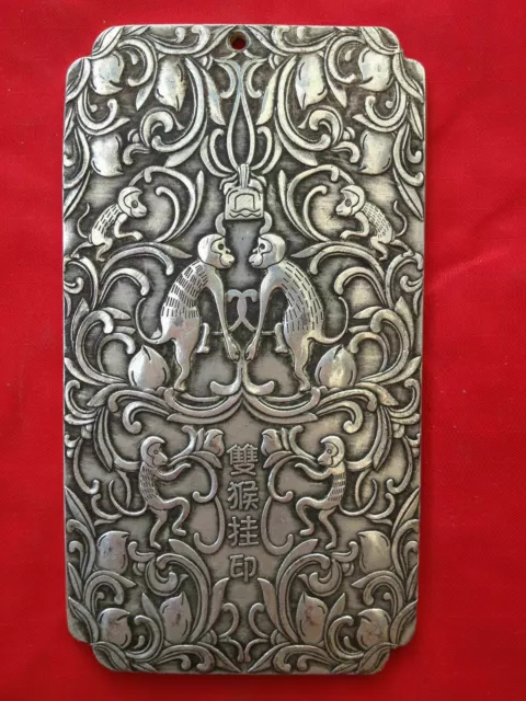 old tibetan tibet silver guan kwan yin buddha dragon statue nepal thanka AS577