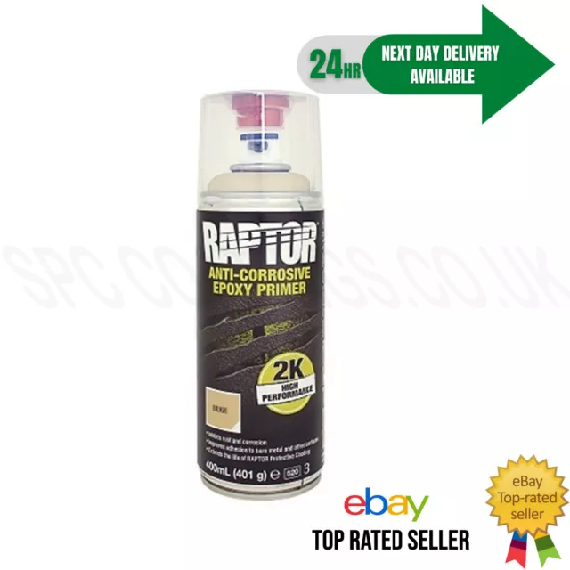 RAPTOR 2K UPOL KORROSIONSSCHUTZ EPOXIDGRUNDIERUNG *BEIGE* 400ml SPRAY, AEROSOL 1X NEU