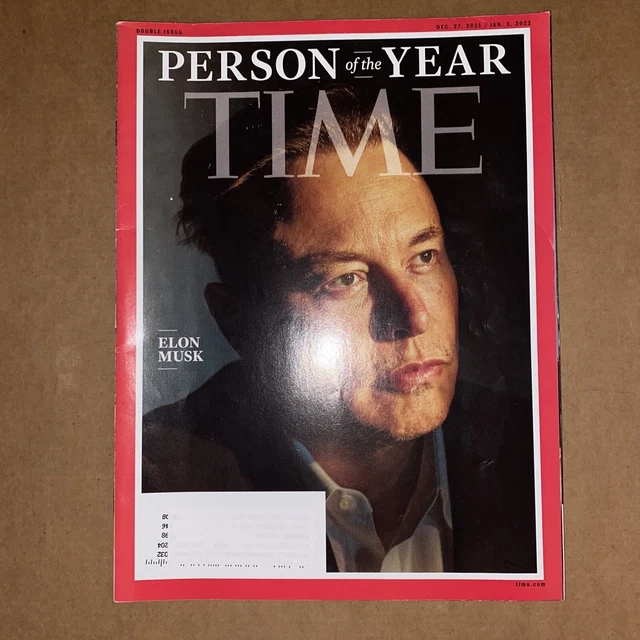 TIME MAGAZINE PERSON Of The Year ELON MUSK Dec 27, 2021 Jan 3, 2022