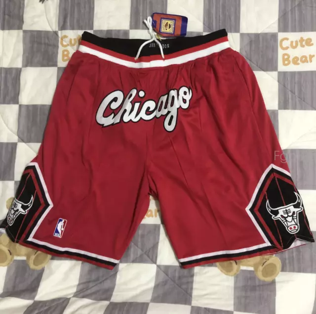 Premium Chicago Bulls Classics Hardwood NBA Basketball Shorts with Pockets Red