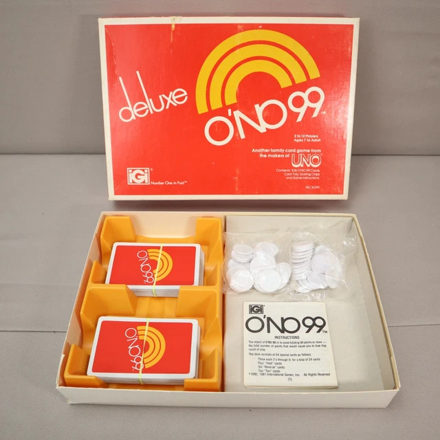 VINTAGE 1982 DELUXE ONO 99 Card Game From Makers of UNO 10.99 PicClick
