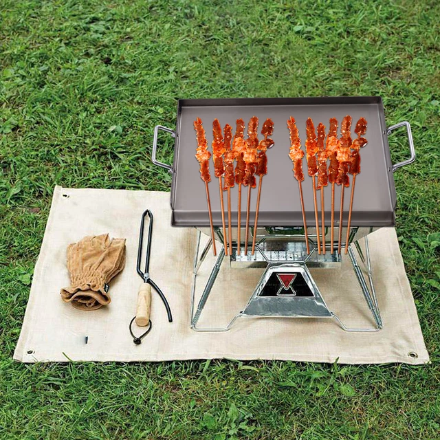 Stainless Rectangular Flat Top BBQ Cooking Griddle Grill Baking Plate 13"×17" US