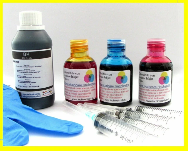 kit inchiostro ricarica cartucce hp 304 nero e 304 c per stampante DeskJet 3750