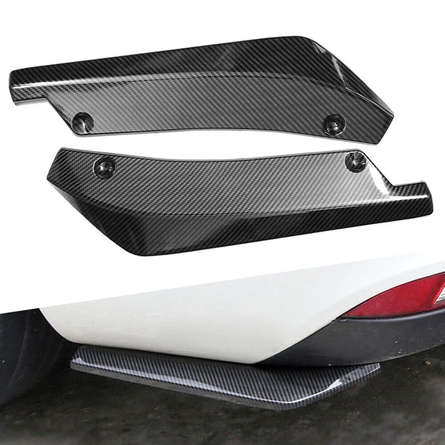 Carbon Fiber Rear Bumper Fin Diffuser Splitter Canard Lips Fit Honda civic 16-18
