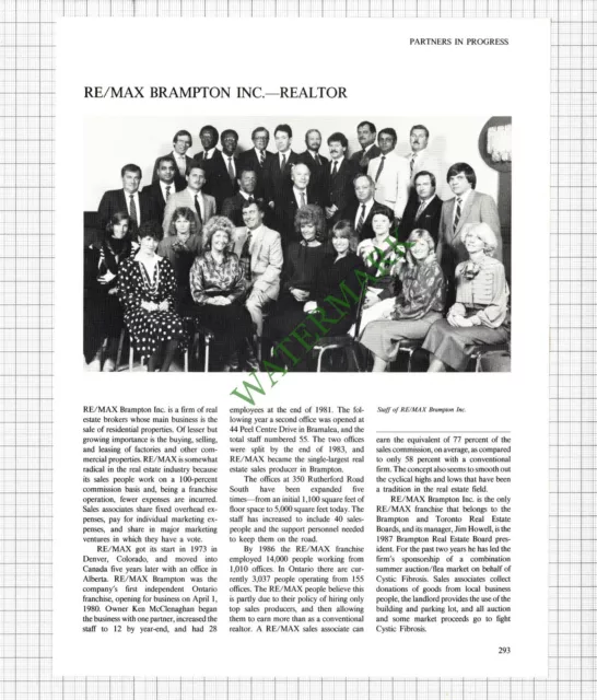 RE/MAX Brampton Inc. McClenaghan Kanada / Zochem Hudson Bay Bergbau 1980er Jahre Artikel