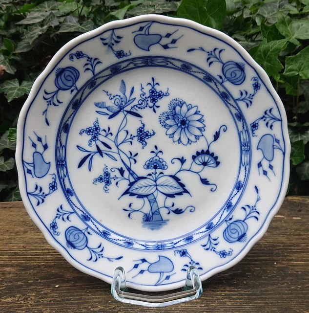 Vecchio Ernst Teichert Meissen Portata Piatto Blu Cipolla Ø 25,0 CM