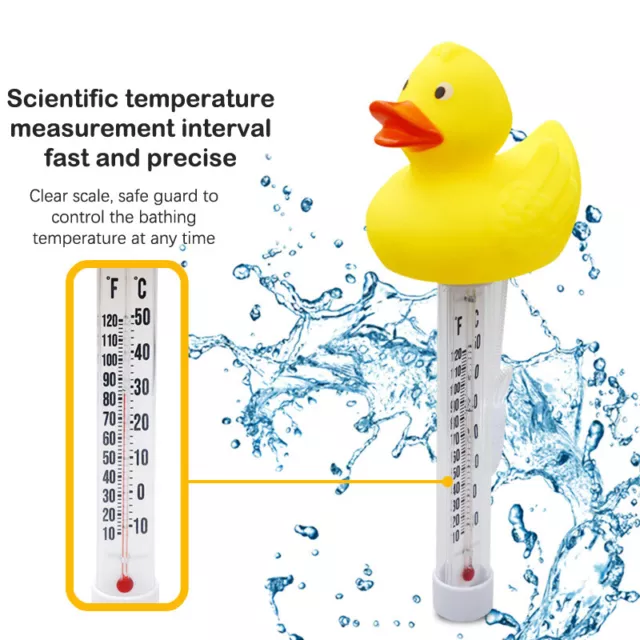 Swimming Pool Cartoon Animal Cute Duck Floating Water Temperature Thermometer