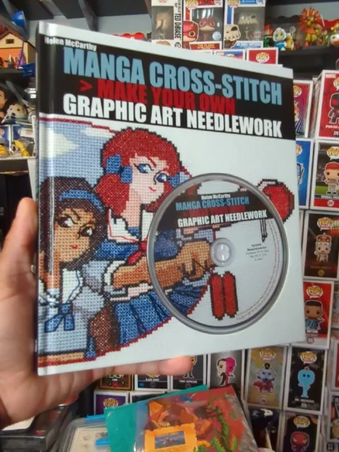 Manga Cross-Stitch: Make Your Own Graphic Art Needlework [With CDROM] By Helen