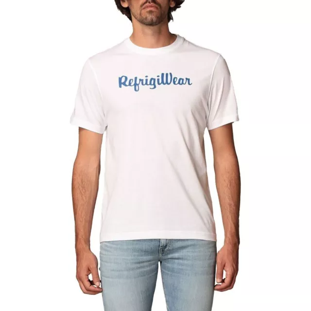 Refrigiwear Coton Blanc Homme T-Shirt Authentiques