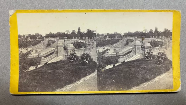 New York Stereoview NYC Central Park the Terrace by Anthony 1860s