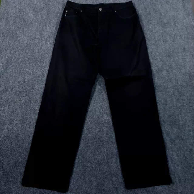 Armani Exchange Dress Pants Mens 38x34 Black Velvet Straight Leg Stretch