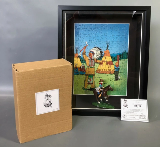 Coffret scène TINTIN COW- BOY EN BOITE Hergé Moulinsart