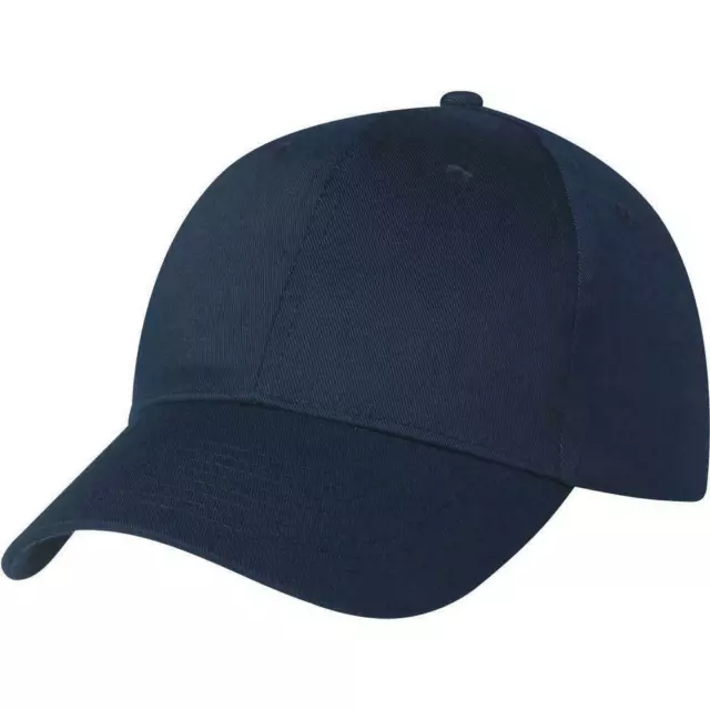 Mens Classic Plain Adjustable Baseball Caps - WORK CASUAL SPORTS LEISURE