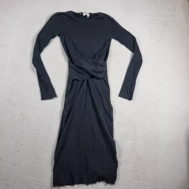 Victoria Woods Womens Wrap Dress Size 0 or 6(AU) Black Stretch Long Sleeve