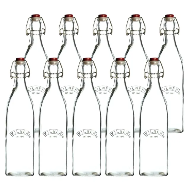 Set of 10 Kilner Swing Top 550ml Glass Oil Vinegar Sauce Storage Preserve Bottle