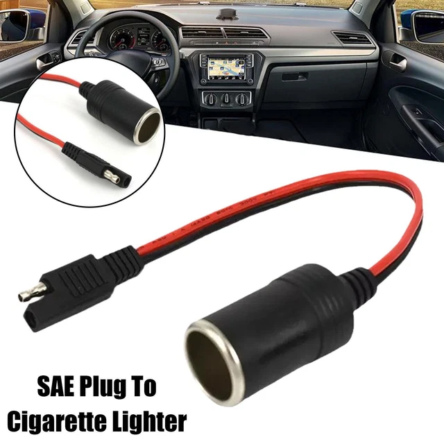 Cigarette Lighter Plug to SAE Adapter, Charger Female Cigarette Lighter F7Q1