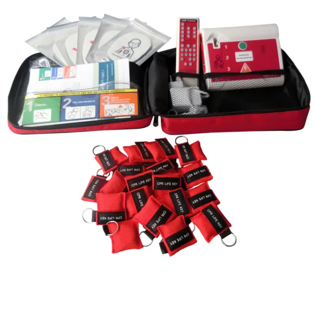 AED Simulator Device AED Trainer +100 pcs CPR Face Masks For First Aid Training
