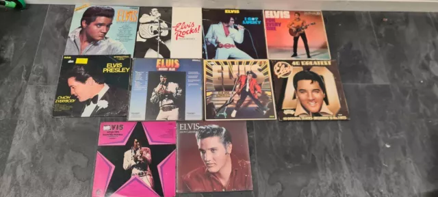10 X Elvis Presley  12 Inch Vinyl LP Records