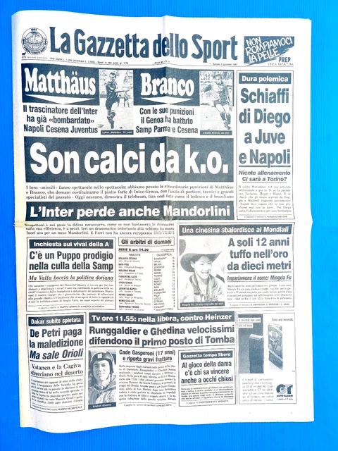 La Gazzetta Dello Sport Du 19 Janvier 1957 : Flamengo - Honvéd, Légendaire Cesarino Campagnoli