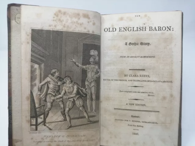 Clara Reeve, Old English Baron, Gothic Story 1806, T. Hughes, Ancient Manuscript