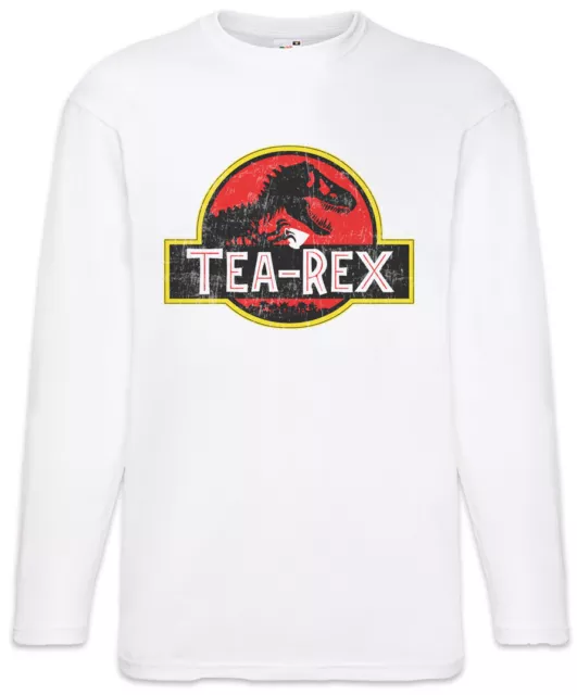T-shirt uomo maniche lunghe Tea-Rex I Tyrannosaurus Tea T Fun Rex dinosauro Dino