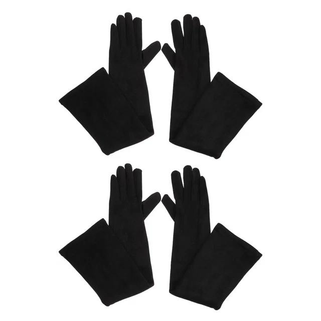 4 pz polsini in pile guanti SMS black tavolo