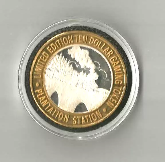 Plantation Station  Train Collectible Gaming Token .999 Fine Silver