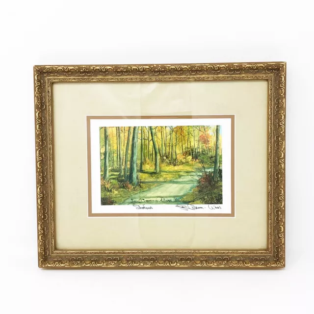 Vintage Framed Matted Signed Art Print By Jan Cressman - Weiss SHADOWS Canadian