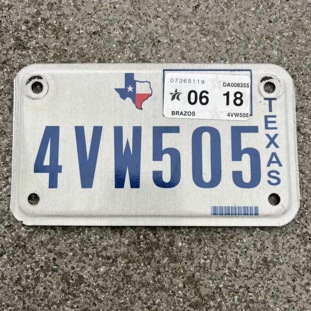 Original US Motorrad Kennzeichen Nummernschild USA TEXAS BRAZOS