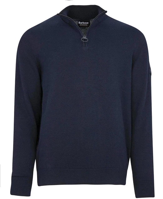 Barbour half sales zip jumper navy