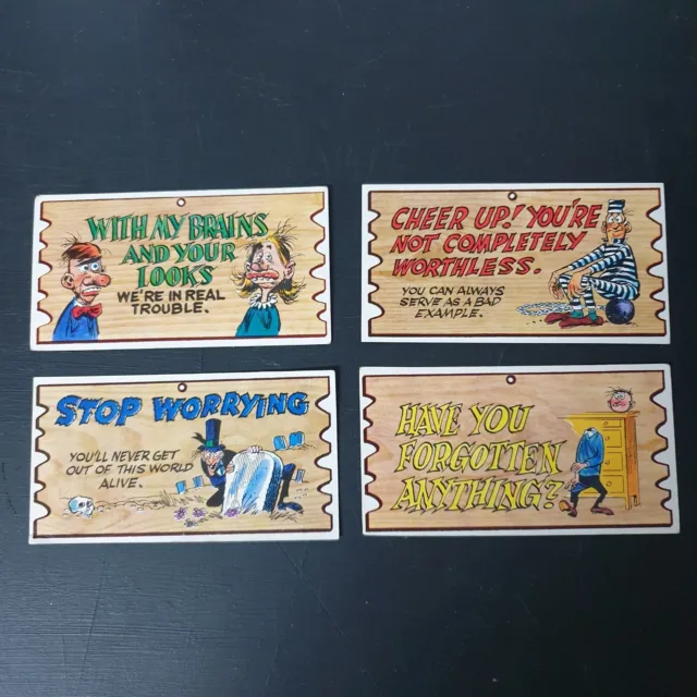 Scanlens Wacky Plak Trading Cards Vintage 19, 23, 27 , 29