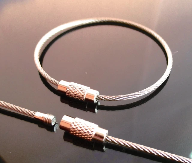 Cable key ring sales with screw lock