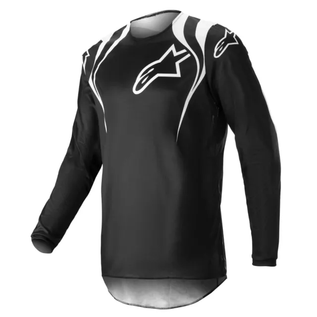 Alpinestars Maglia FLUID Motocross Enduro MX - Narin Nero Bianco