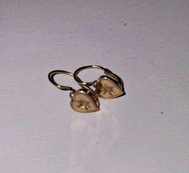 Boucles D'Oreilles Anciennes Dorées - Dormeuse Pendantes Clips - Perles Plaqué Or