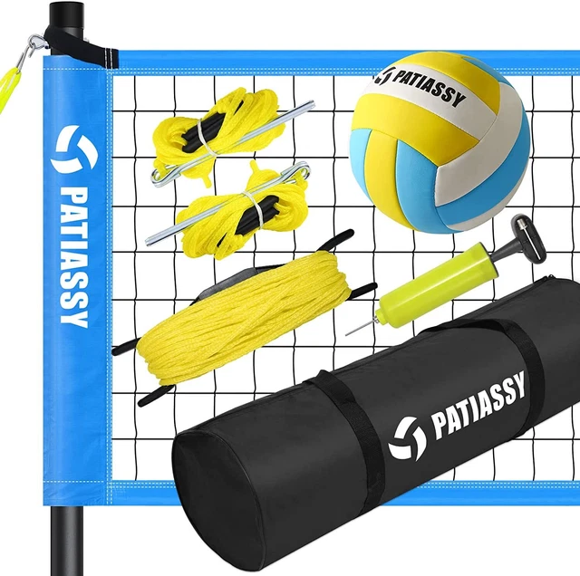 PROFESSIONAL OUTDOOR VOLLEYBALL Net Set with Adjustable Height Poles
