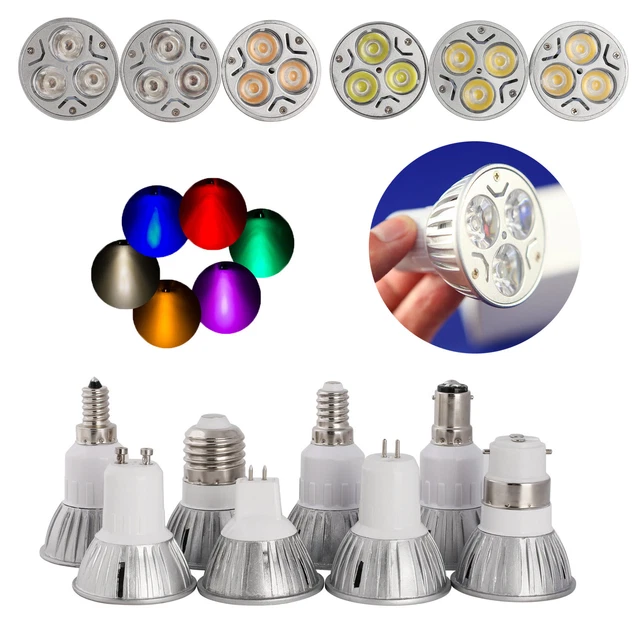 3W dimmbar LED Strahler GU10 MR16 E27 E14 E14 B22 B15 Glühlampe 220V 12V Lampen