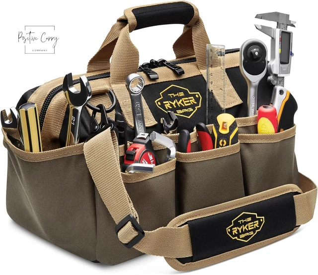 14-Inch Tool Bag Organizer Small Tool Bag. Heavy Duty Tool Bags for Men/Women. W
