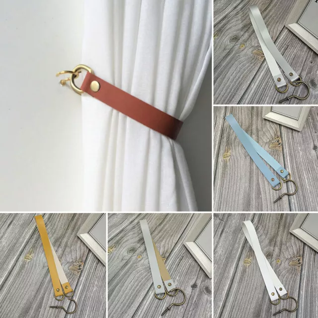 Leather Curtain Holder Tie Backs Curtains Tieback Strap Buckle Holdback Rope