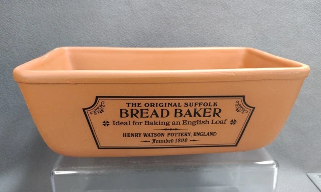 The Original Suffolk Henry Watson Pottery Terracotta Bread Baker Loaf Pan new