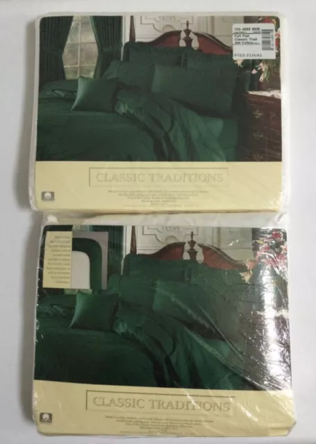 Vtg Classic Traditions Cream Full Fitted Sheet & Flat Sheet JCPenney USA Made