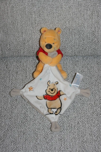 Disney Nicotoy Simba Doudou Winnie Plat Mouchoir Blanc Winnie Etoile Etat Neuf