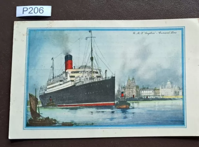 Information Picture Card 'Cunard White Star R.M.S. Scythia (P206)