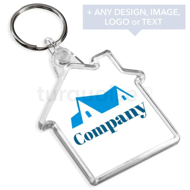 Personalised Printed Custom Keyring Photo Key Fobs Keychain Promotional Keyrings