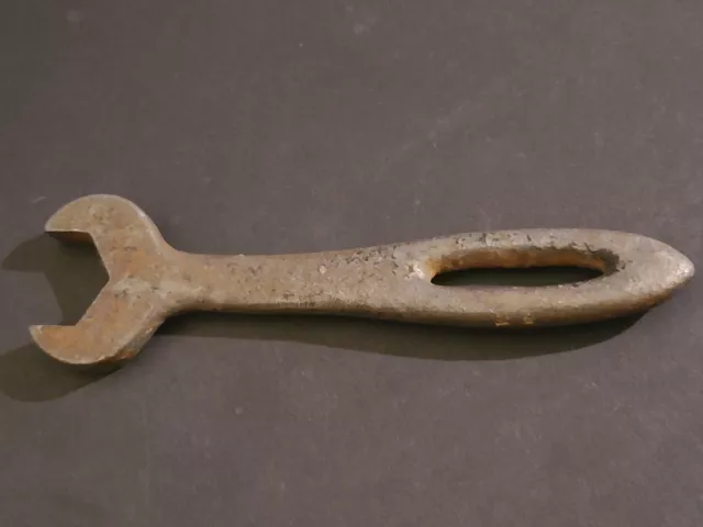 Antique Domestic 1 " Open End Wrench Black Cast Iron Treadle Sewing Machine Tool