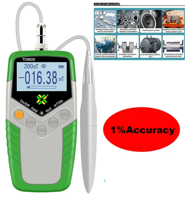 Digitales Gauß Messgerät Mit Sonde Praktisch TD8620 Werkzeug Zuverlässig