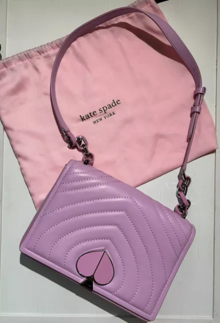 Pre-Owned Lilac Pink Leather Kate Spade Shoulder Bag Purse with Dust Bag