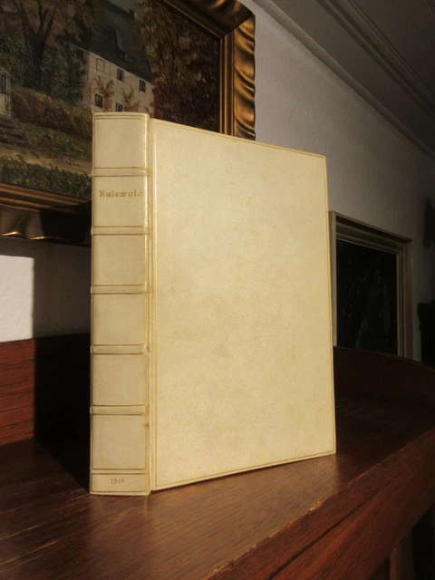 KALEWALA Epos FINNLAND Luxusausgabe 1914 PERGAMENT HANDEINBAND Frieda Thiersch