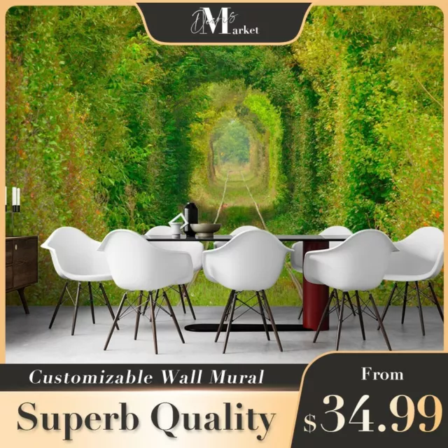 Path Track Nature Grass Green 3D Wall Mural Designer Removable Wallpaper Murals